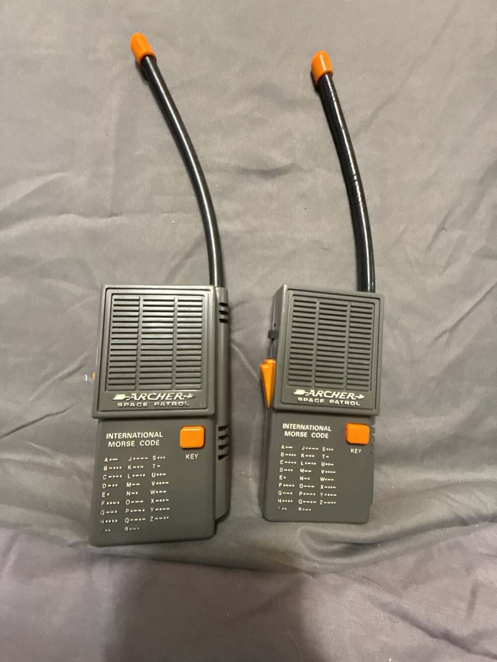 Vintage 1983 Radio Shack Archer Space Patrol Walkie Talkies Model 60-4005